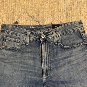 AG Adriano Goldschmied Medium Blue Wide Leg Jeans